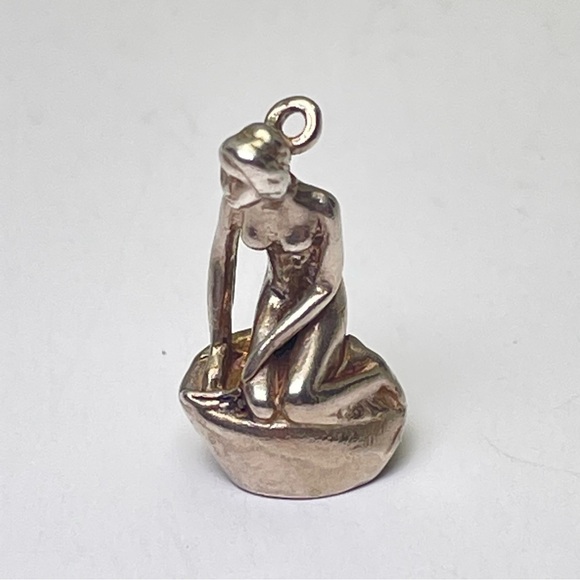 Vintage Sterling Silver Little Mermaid Charm - Picture 9 of 13